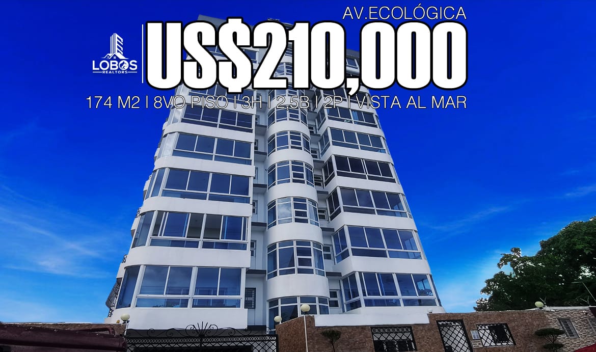 APARTAMENTO EN AVENIDA ECOLÓGICA VISTA AL MAR