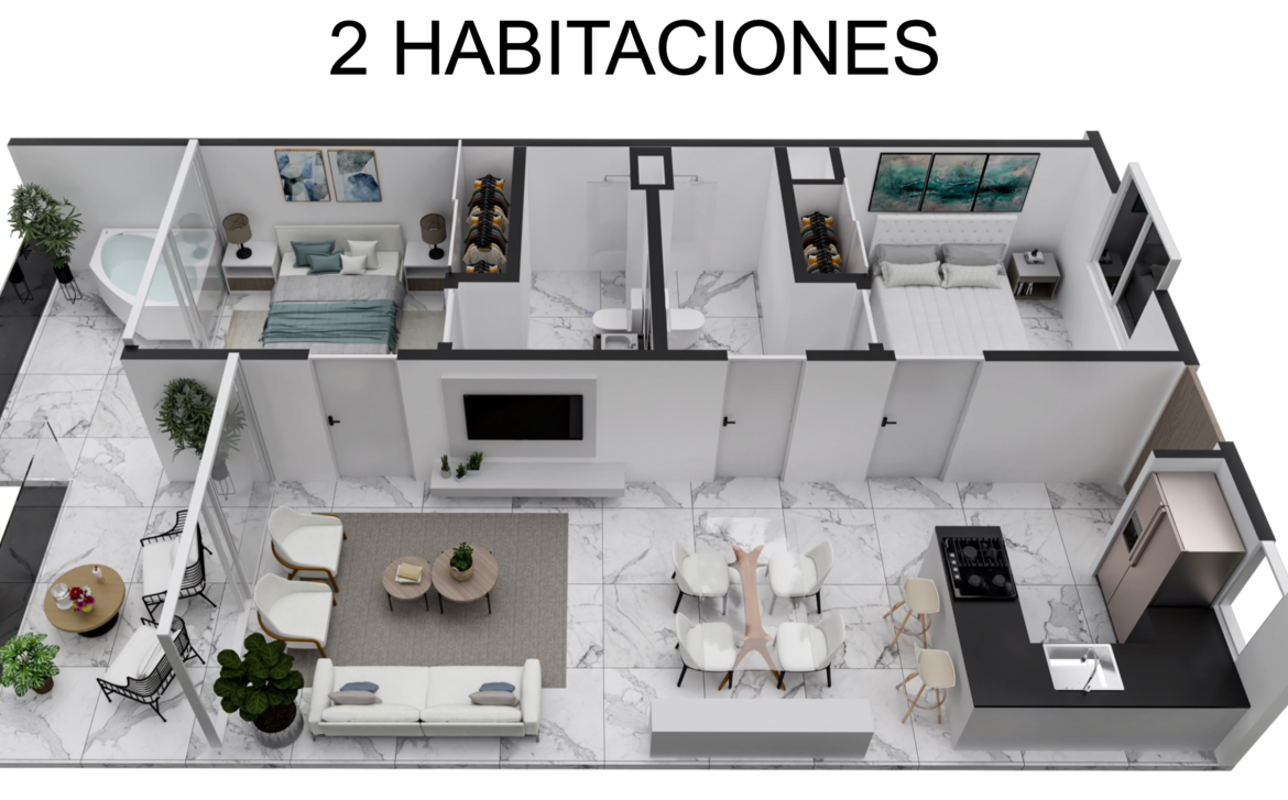 Proyecto de Apartamentos en Cana Bay- Punta Cana con Club de Playa Privada