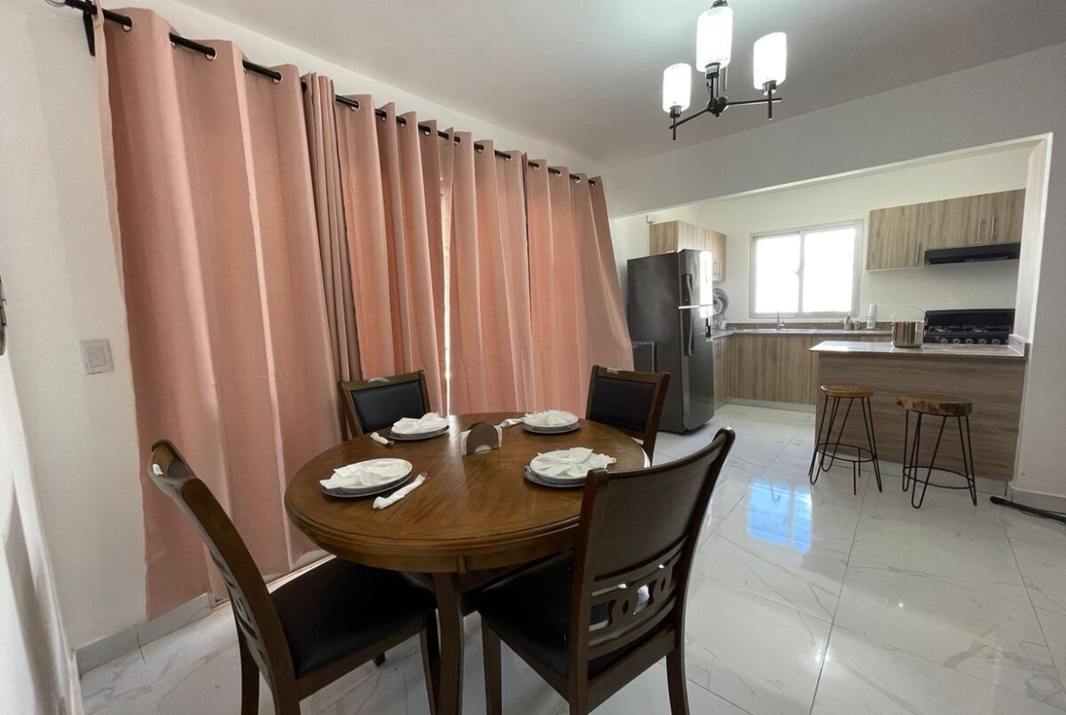 Villa Amueblada en Bávaro – Punta Cana de 2 Habs Cupo para hasta 6 personas