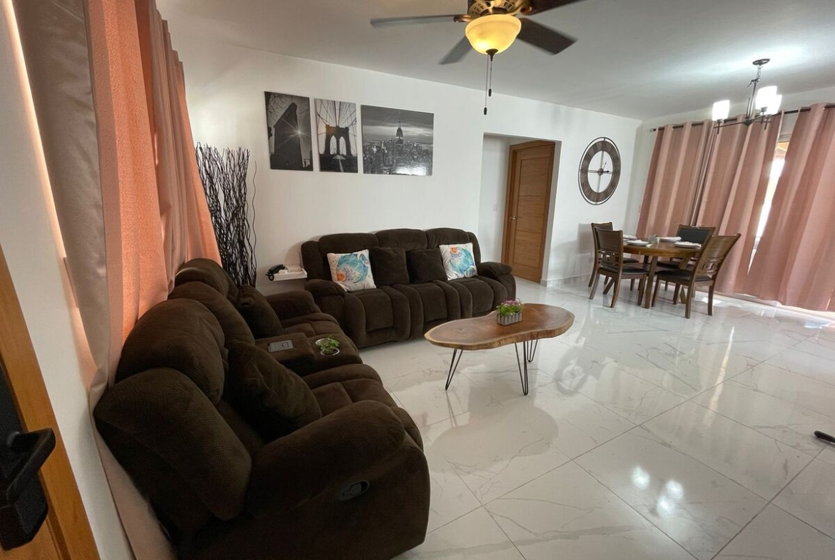 Villa Amueblada en Bávaro – Punta Cana de 2 Habs Cupo para hasta 6 personas
