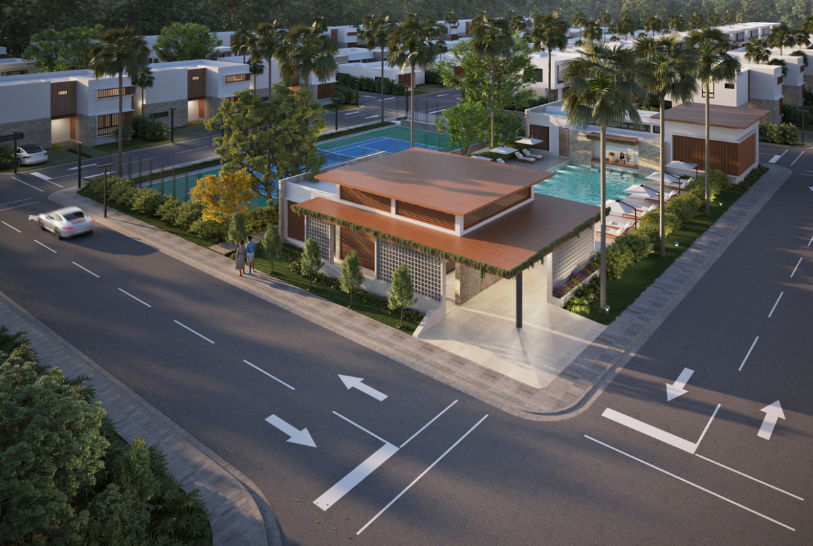 Proyecto de Villas en  la Nueva Circunvalación de Bávaro con Piscina