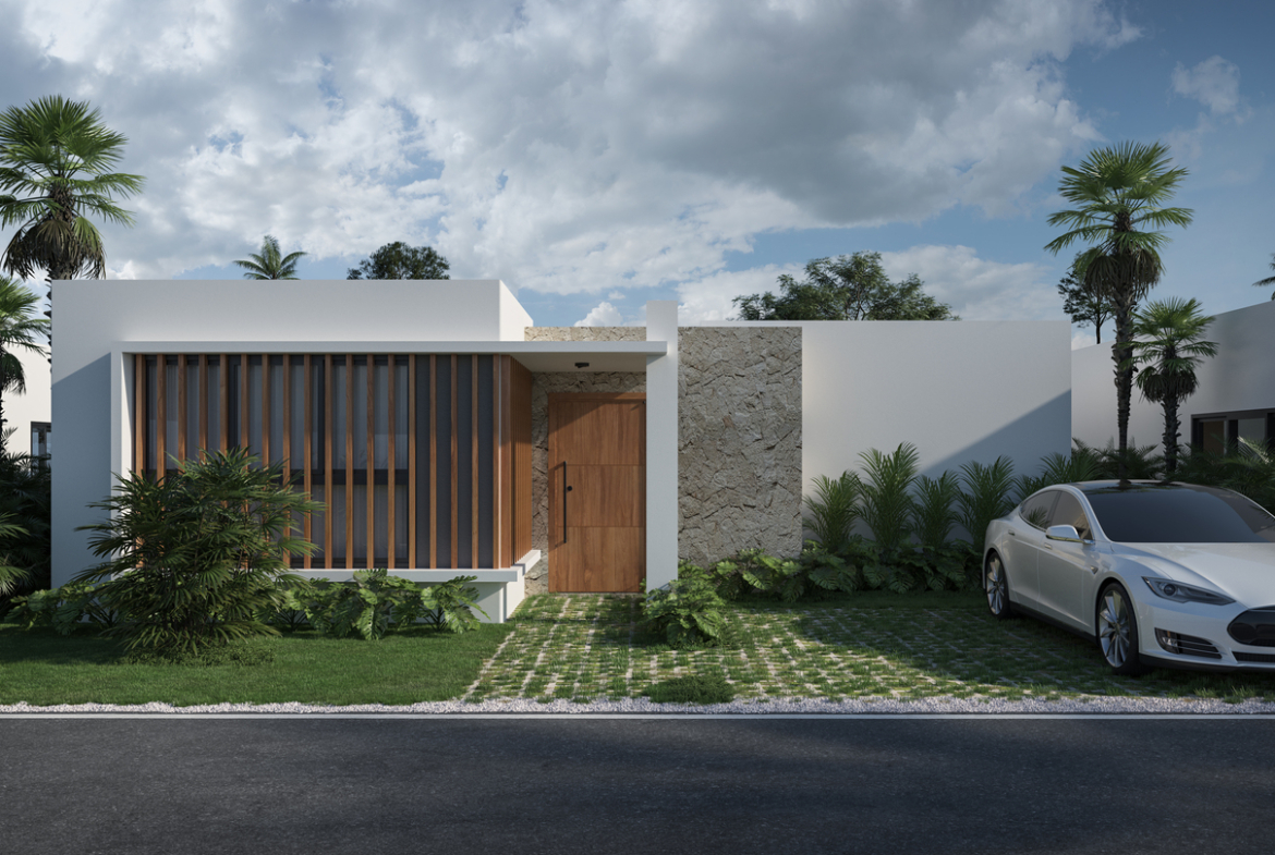 Proyecto de Villas en  la Nueva Circunvalación de Bávaro con Piscina