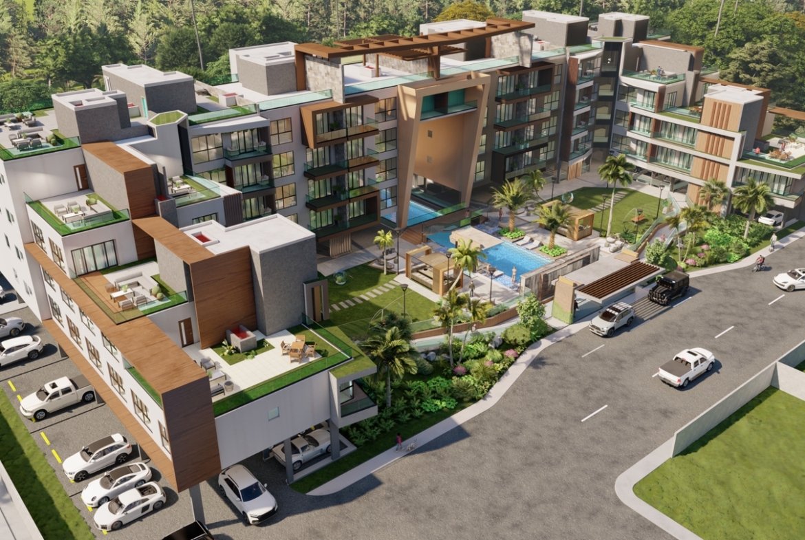 Proyecto de Apartamentos The Garden Downtown Punta Cana