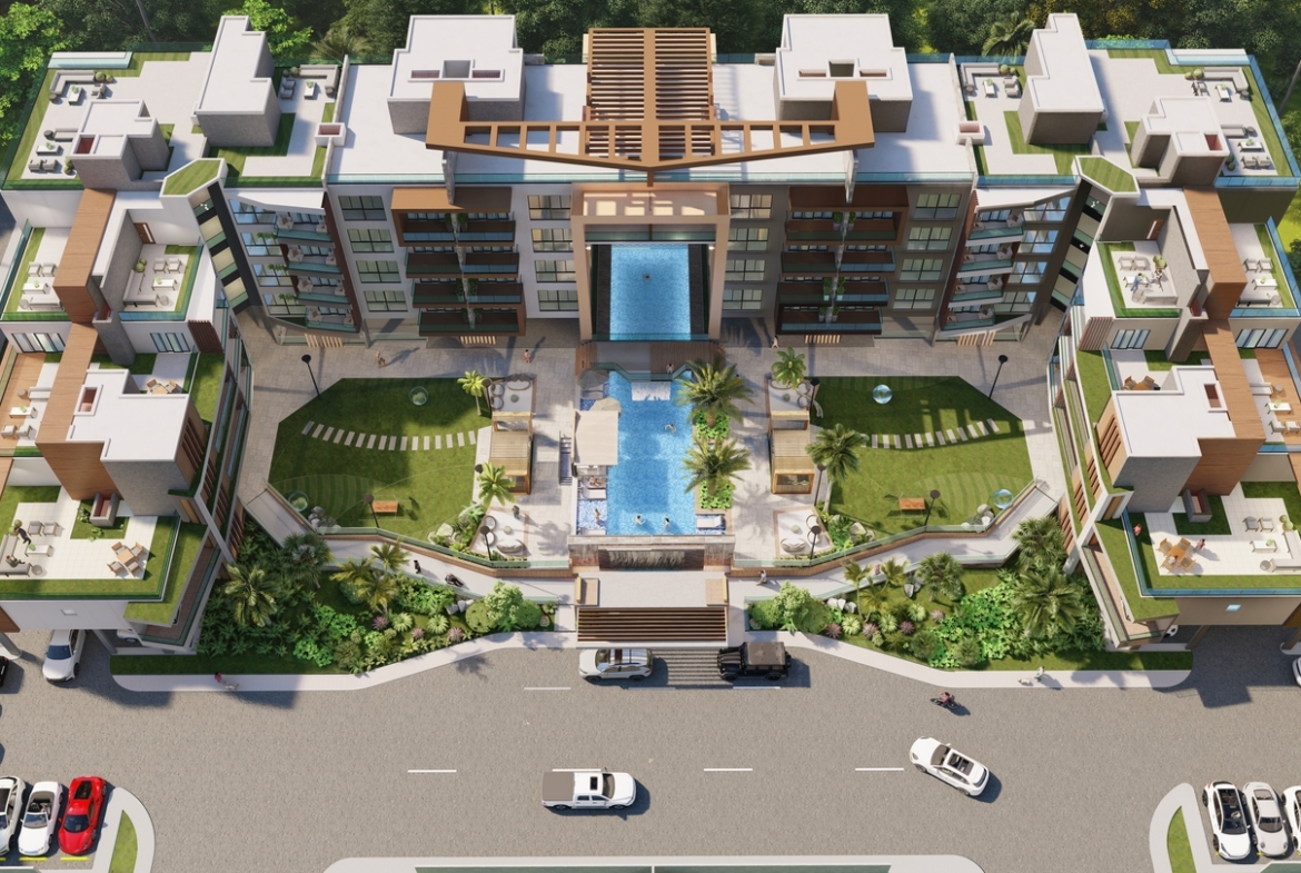 Proyecto de Apartamentos The Garden Downtown Punta Cana