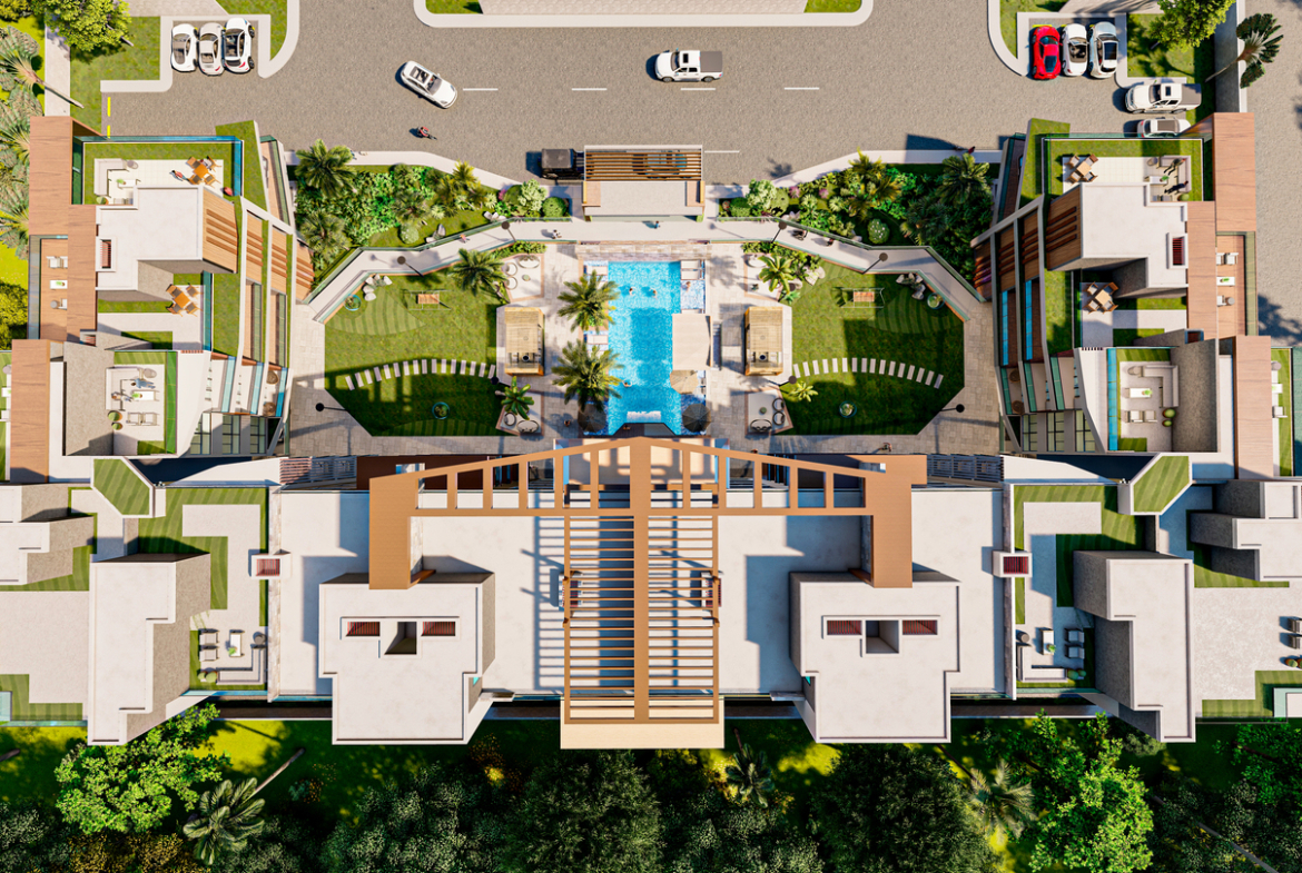 Proyecto de Apartamentos The Garden en Downtown Punta Cana