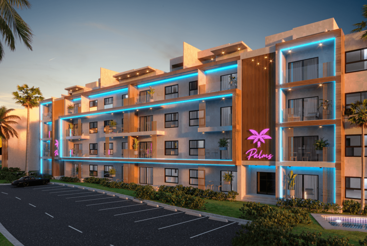 Proyecto de Apartamentos Estilo Retro en Downtown Punta Cana