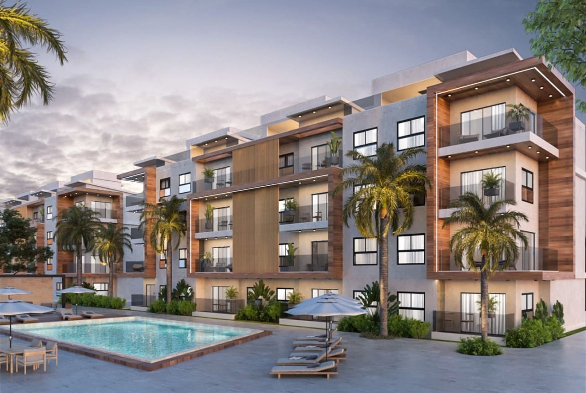 Proyecto de Apartamentos Estilo Retro en Downtown Punta Cana