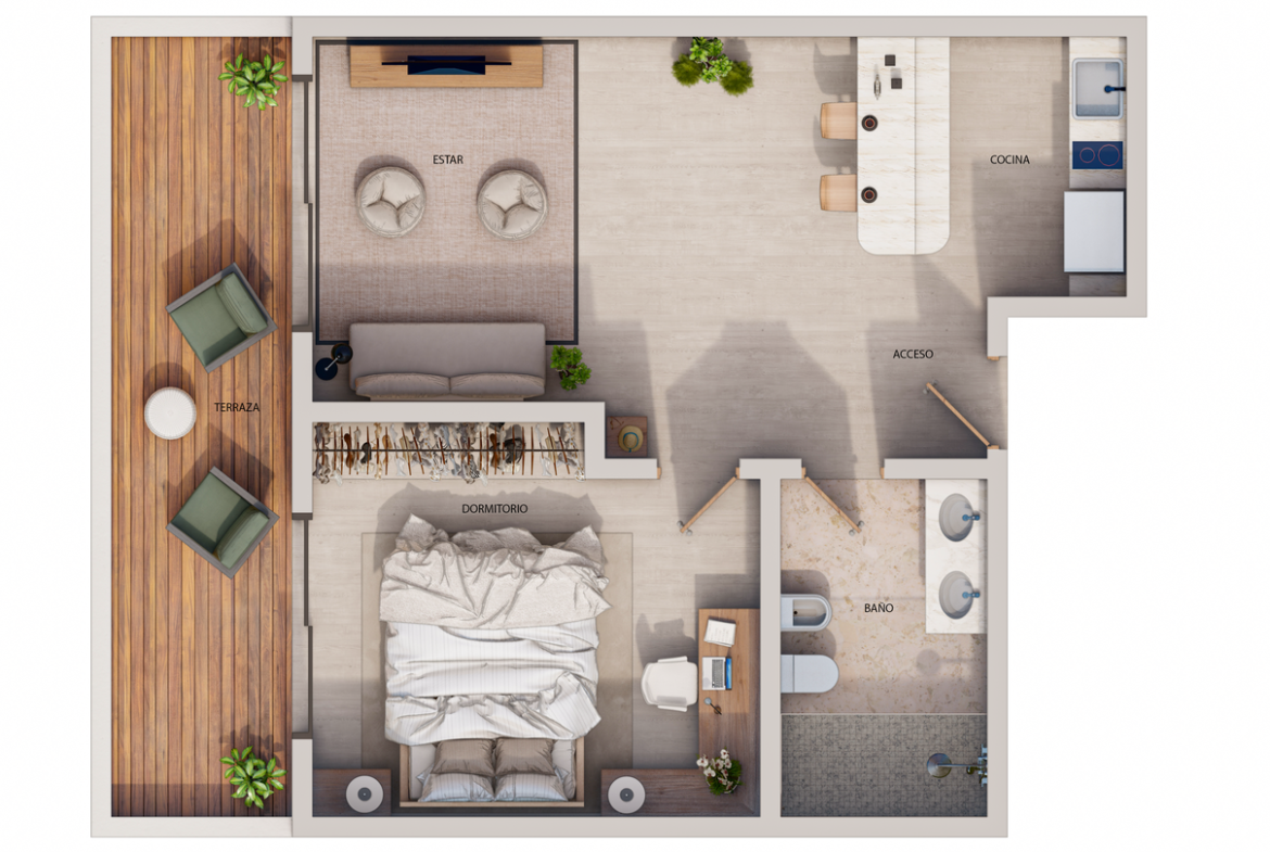 Proyecto de Apartamentos Amueblado en Dominicus Bayahibe