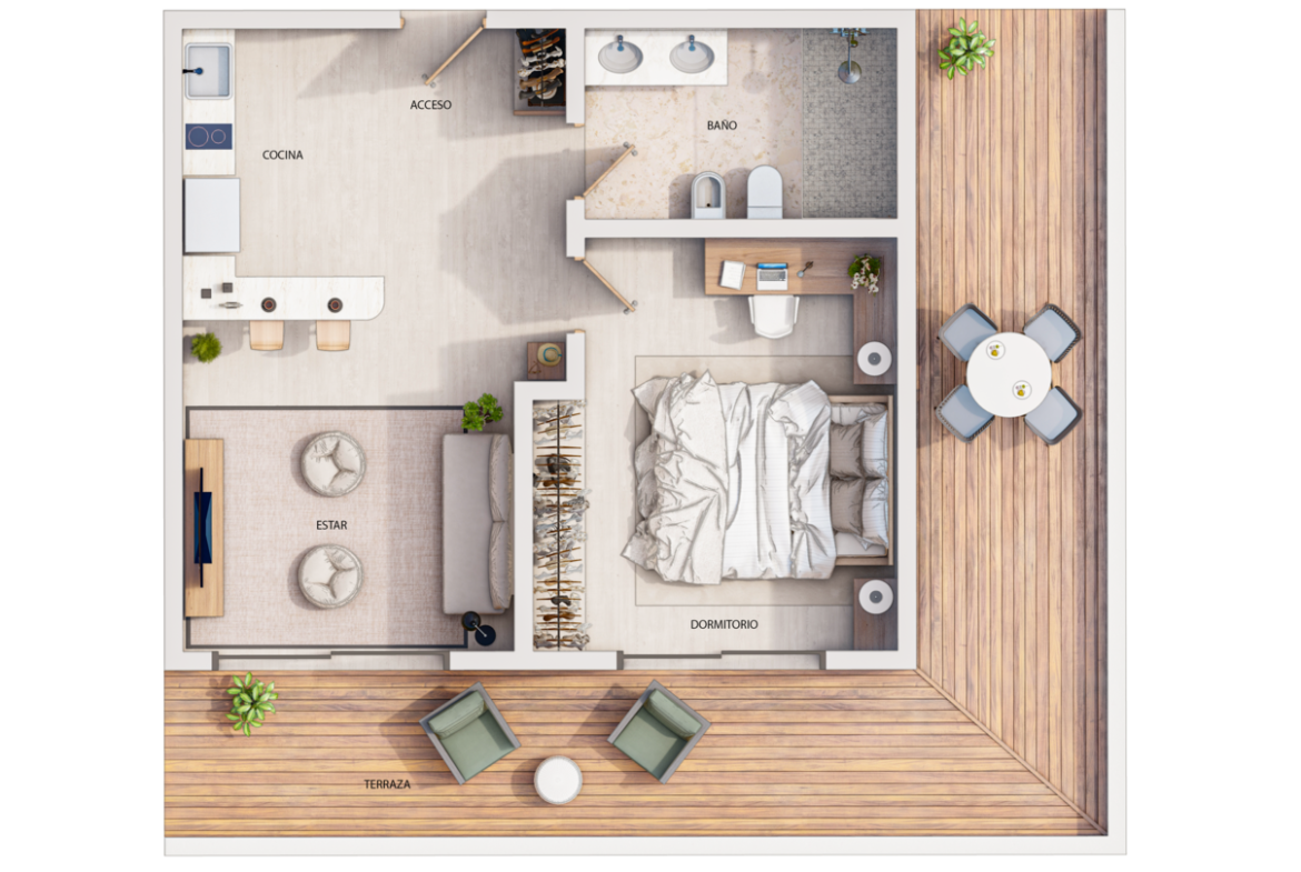 Proyecto de Apartamentos Amueblado en Dominicus Bayahibe