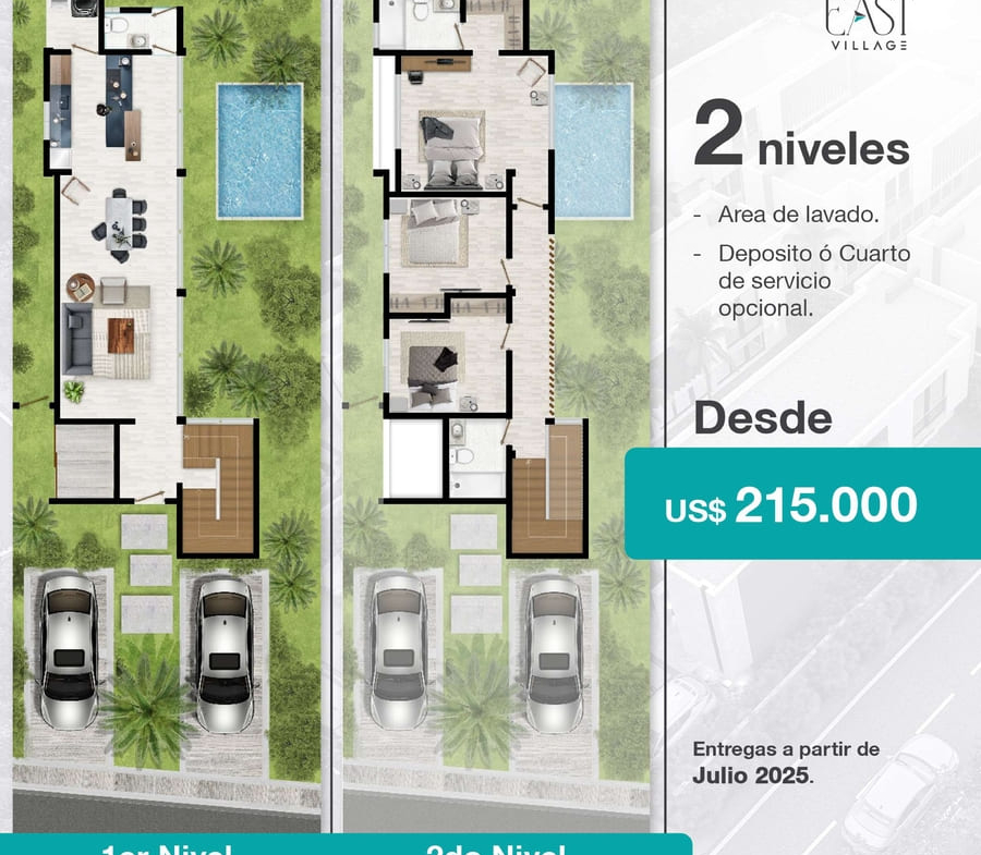 East Village – Villas Cerca de Downtown Punta Cana