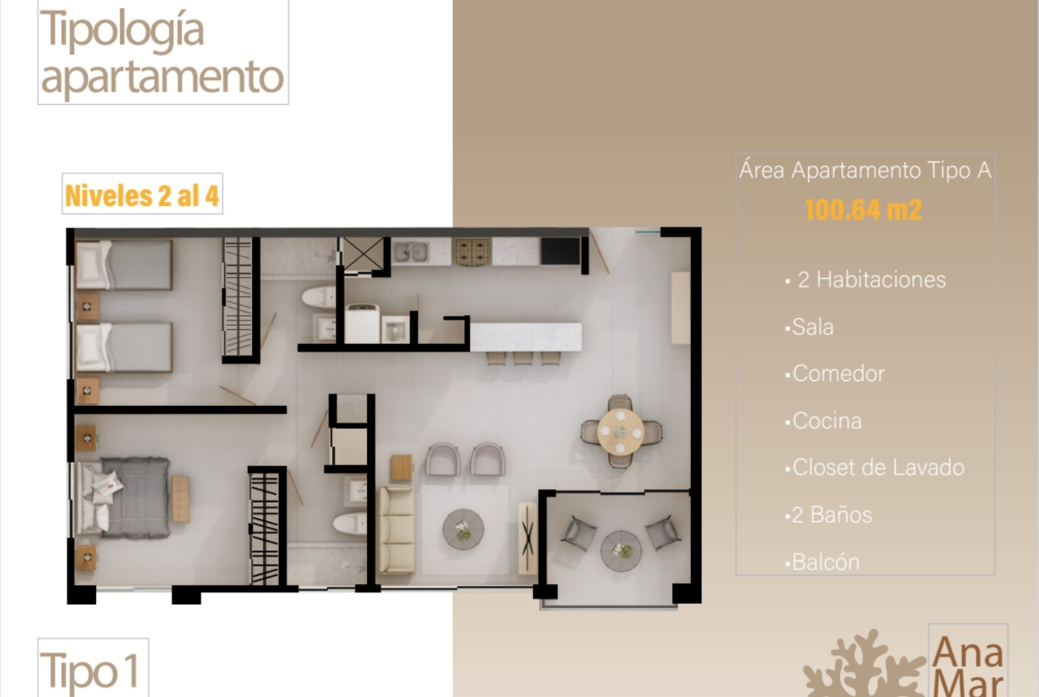 Ana Mar Residence; A 300 Metros de La Playa en Juan Dolio