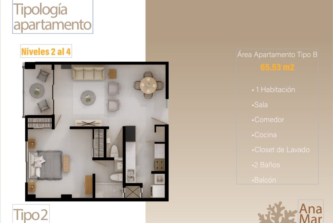 Ana Mar Residence; A 300 Metros de La Playa en Juan Dolio