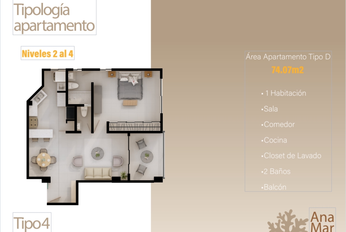 Ana Mar Residence; A 300 Metros de La Playa en Juan Dolio