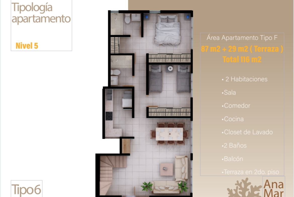 Ana Mar Residence; A 300 Metros de La Playa en Juan Dolio