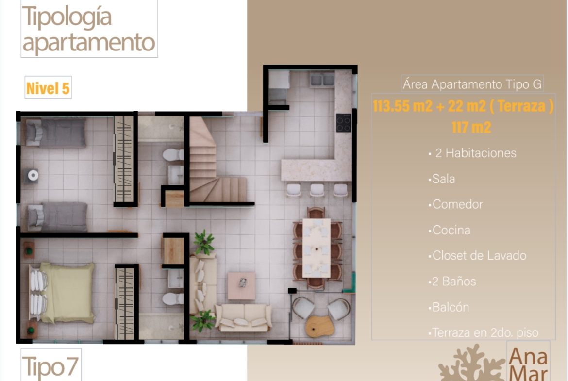 Ana Mar Residence; A 300 Metros de La Playa en Juan Dolio